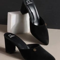 Carlton London Women's Black Mule Shoes-45