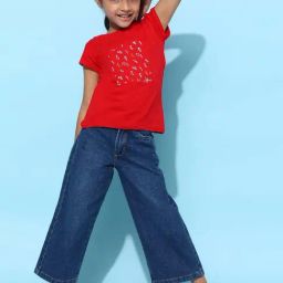 Tales & Stories Kids Red Embroidered T-Shirt-image-9