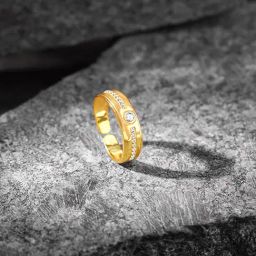 GIVA 925 Sterling Silver Golden Ring for Men-picture-27
