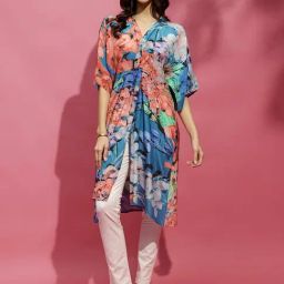 navyasa by liva Multi Crush Silk Floral Shrug-picture-43