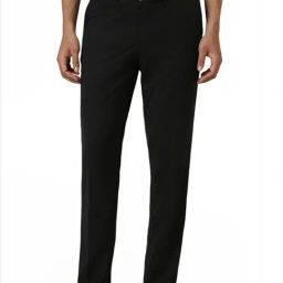 Van Heusen black Solid Trousers-image-5