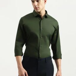United Colors Of Benetton Green Cotton Slim Fit Shirt-image-82