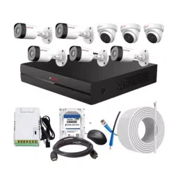 CP PLUS CCTV Combo Kit 2.4 MP Full HD Audio Indoor & Outdoor with 8 Channel DVR 3 Dome, 5 Bullet Camera, 8 Channel SMPS, 70 m Cable 500 GB HDD & Connectors-image-96