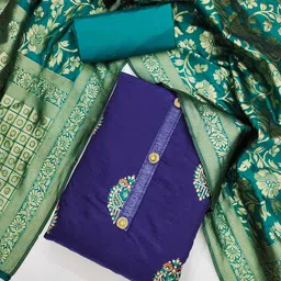 KALINI Embellished Unstitched Dress Material-image-88