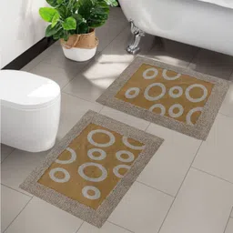Aura 2-Pcs Mustard & Beige Textured Anti-SkidDoormat-image-71