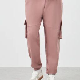 Styli Pink Cotton Relaxed Fit Joggers-image-97