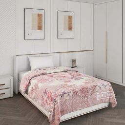 Monte Carlo Brown Polyester 1000 GSM Single Bed Winter Blanket-image-0