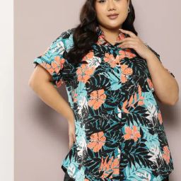 Qurvii + Black Printed Shirt-image-92