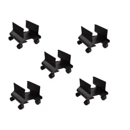 Implemental CPU Trolley Stand with 4 Caster Wheels Metal Black (Pack of 5)-12