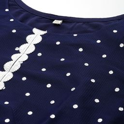 A PLUS BY AHALYAA Plus Size Polka Dots Print A-Line Maxi Ethnic Dress image 2