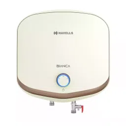 Havells Bianca 15 L Vertical Mount Storage Water Geyser 2000 W 5 Star Ivory and Champagne Gold GHWCBNTIV015-image-2