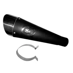 RA Accessories Black SC Silencer Exhaust Compatible for Bajaj V15-image-33