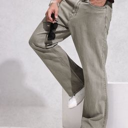 WROGN Men Bootcut Mid-Rise Light Fade Stretchable Jeans-image-82