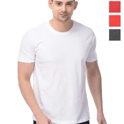 COLOR CAPITAL Unisex Pack Of 4 Solid Round Neck Cotton T-shirts-image-42