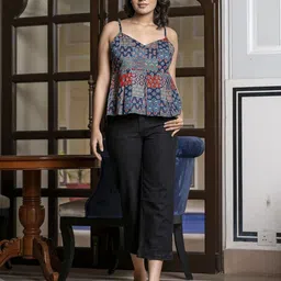 BAESD Women Ethnic Motifs Printed Cotton Peplum Top-picture-22