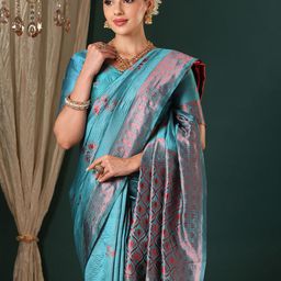 KALINI Woven Design Zari Banarasi Saree-image-12
