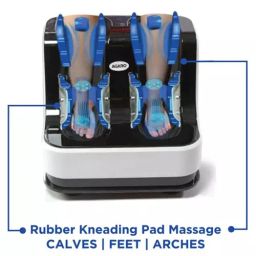 Agaro Relaxing Foot and Calf Massager Black & White with Rolling & Kneading Functions, 33159 image 5