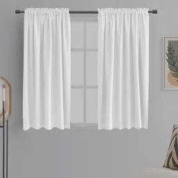 THE CONVERSION White Set of 2 Window Curtain image 1