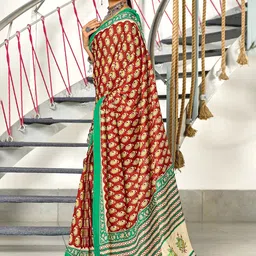 KALINI Batik Ready to Wear Block Print Saree image 3