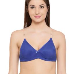 Clovia Blue Non Wired Non Padded T-Shirt Bra-image-103