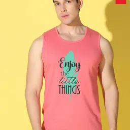 WOOSTRO Pack Of 2 Printed Combed Cotton Gym Vests VWS26(ENJOY PEACH)(RUN RED)-picture-16