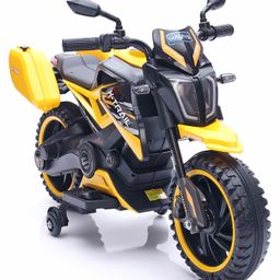 Babyhug KTM Battery Operated Ride On Bike With Music & Lights - Yellow-17