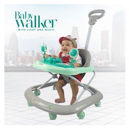 Dash Baby Walker With Parental Handle - Green-2