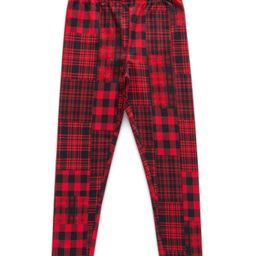 Juscubs Checked  Graphic Printed Leggings - Red-picture-21