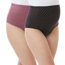 Bella Mama Cotton Elastane High Coverage Printed Panty Pack of 2 (Colour May Vary)-image-59