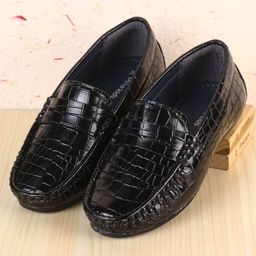 Pine KidsSlip On Loafer Shoes -Black-image-39