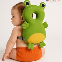 NeonateCare Baby Head Protector Cushion Backpack for Crawling-Baby Head Protection Pillow with Chest Strap Adjustuble- (Frog Head Protector) (color and design may Vary)-picture-35