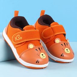 Babyoye Velcro Closure with Tiger Face Print Casual Shoes - Orange-picture-18