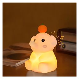 COZY VIBES Cute Elephant Night Light for Kids Animal Timed LED Nightlights, 1200mAh USB Rechargeable 2 Level Dimmable Nursery Sleeping Lamp for Baby Kids Décor - PACK OF 1 - COLOR MAY VARY-picture-9