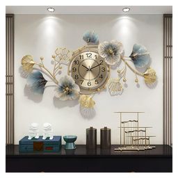 RIZIK STORE Metal wall hanging floral handmade wall clock multicolor ticking sound for bedroom/drawing room/hall/Dining room (36x21)-image-18