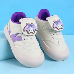 Babyoye Velcro Closure Casual Shoes with Puppy Applique - Purple-picture-44