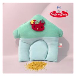 Safe N Cute Baby Mustard Seed Pillow for New Born Baby, Ideal for Perfect Head Shape - Light Green-picture-19