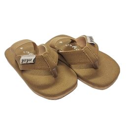 yoyo Solid Flip Flops - Tan-image-16