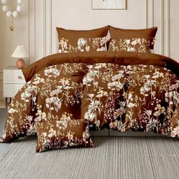 NESTLOOM Unisex Brown Bedsheets-image-46
