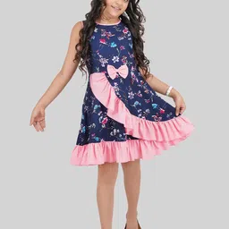 BEING NAUGHTY Floral Print Crepe Fit & Flare Dress-picture-25