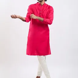 VASTRAMAY Men Regular Kurta with Trousers-15