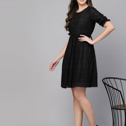 Moda Rapido Embroidered A-Line Dress-picture-29