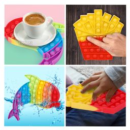 Fiddlerz Push & Pop Bubble Stress Relieving Silicone Pop It Fidget Toy Pack of 2 - Multicolour image 4