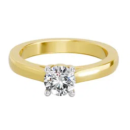 Sparkles Lab Grown Diamond 0.7 Carat Round Solitaire Ring IGI Certified 14K Yellow Gold-image-40