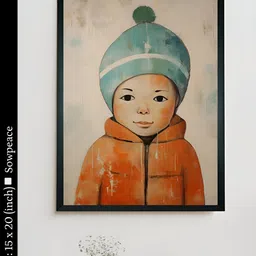 SOWPEACE Beige & Orange 1 Piece Canvas Abstract Wall Photographs-image-36