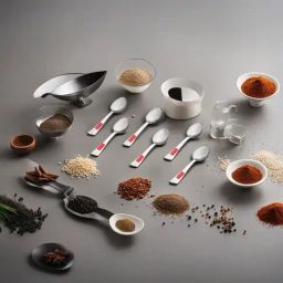 HAZEL Silver Stainless Steel Spice Box Mini Spoons - Set of 6-25