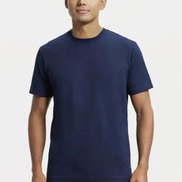 Jockey 2714 Navy Super Combed Cotton Rich Half Sleeves T-Shirt-picture-38