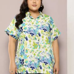 Qurvii + Lime Green Printed Shirt-picture-17