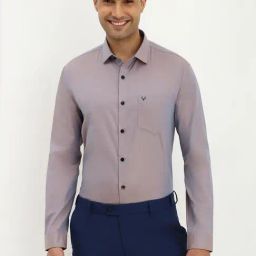 Allen Solly Purple Cotton Slim Fit Striped Shirt-image-46