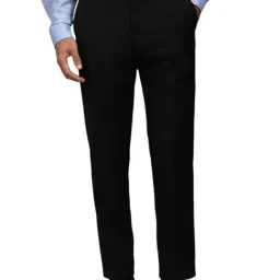 Louis Philippe Black Slim Fit Trousers-picture-39