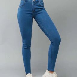 DOLCE CRUDO Blue Plain Jeans-picture-18